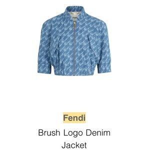 Fendi brush fendi logo denim Jacket